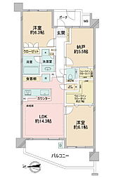 ファーストシーン津田沼 2SLDKの間取図画像