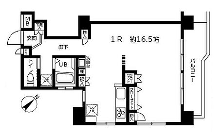 平成25年1月にフルリノベーション済みの1Rマンション。