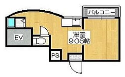 吉田ビル ワンルームの間取図画像