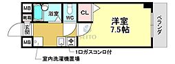 グランソレイユ曽根 1Kの間取図画像