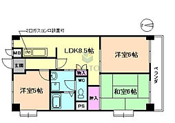 東光苑 3LDKの間取図画像