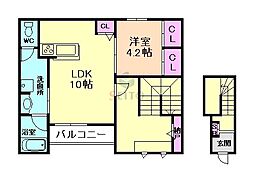 ウェルゲートサウス 1LDKの間取図画像