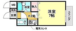 ファミール松本 1Kの間取図画像