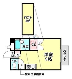 ビータ1 ワンルームの間取図画像