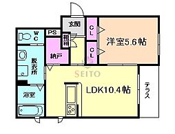 アベニール・コート緑地 1LDKの間取図画像