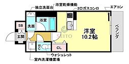 ラドゥセール豊中南 ワンルームの間取図画像