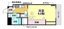 ラフィネ豊中南 1Kの間取図画像