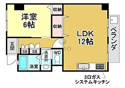 東町ビル 1LDKの間取図画像