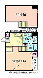 ライトブレス 1Kの間取図画像