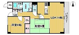 G・M・Y千里園 2LDKの間取図画像