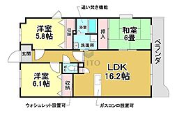 プロムナード豊中 3LDKの間取図画像