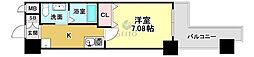 CASSIA豊中三国 1Kの間取図画像