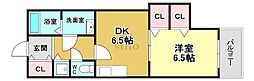 シティコート豊中二葉町 1DKの間取図画像