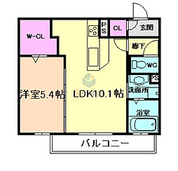 raffine 1LDKの間取図画像