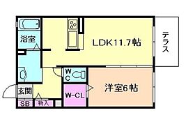 大阪府大阪市淀川区三津屋中2丁目（賃貸マンション1LDK・1階・44.00㎡） その2