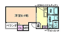 ガゼルノア加島2 1Kの間取図画像
