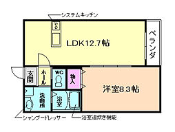 MAISONGRANDEUR 1LDKの間取図画像