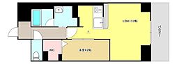 サンエール南堀江 1LDKの間取図画像