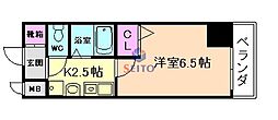 エスリード福島駅前 1Kの間取図画像