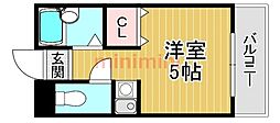 ラポート37 ワンルームの間取図画像