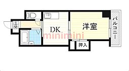 上新庄グランドハイツ北 1DKの間取図画像