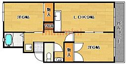 プレミール辻子 2LDKの間取図画像