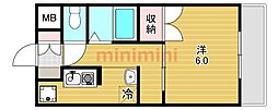 ハイツD&K 1DKの間取図画像