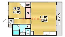 ミタカハイツ 2LDKの間取図画像