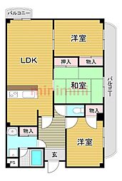 プルミエール春日丘 3LDKの間取図画像