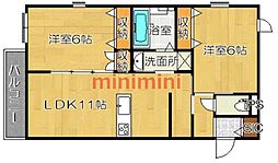 間取図画像 2LDK