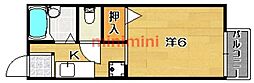 トリム南茨木3号館 1Kの間取図画像