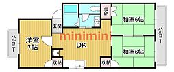 グレイス・イケノキタ 3DKの間取図画像