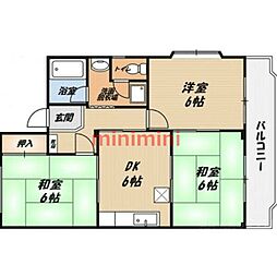 LEGALMAISON津之江1 3DKの間取図画像