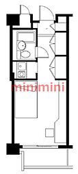 ビエラコート高槻 ワンルームの間取図画像
