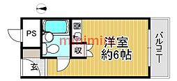 シャルム茨木 ワンルームの間取図画像