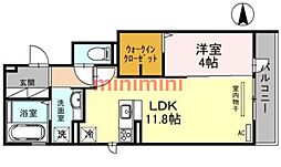 D-residence別所中の町 1LDKの間取図画像