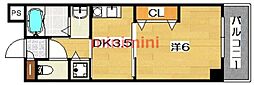FinevaleWest 1DKの間取図画像
