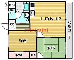 リィブチャシャトウ 2LDKの間取図画像