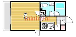 パインヴィレッジ 1Kの間取図画像