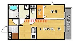 ローザンオークス沢良宜 1LDKの間取図画像