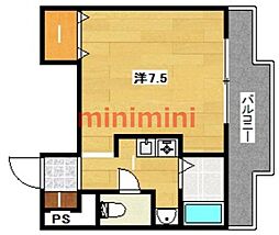 センチュリーOS 1Kの間取図画像