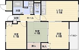 メゾン上市 3階3LDKの間取り