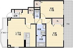 間取図画像 2LDK