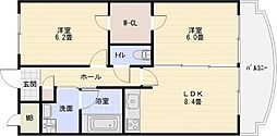 アリエス 5階2LDKの間取り