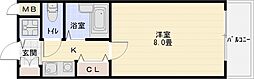 ヴェルジェ旭ケ丘 1Kの間取図画像