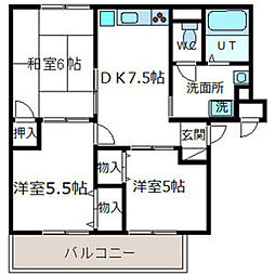 エスペランザ 3DKの間取図画像