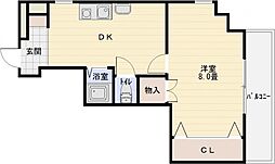 ハイツプレザント 1DKの間取図画像