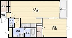 セレノアロッジオ7 1LDKの間取図画像