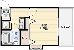 ステュディオカリーノ 1Kの間取図画像