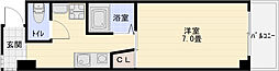 ホープハウス2 1Kの間取図画像